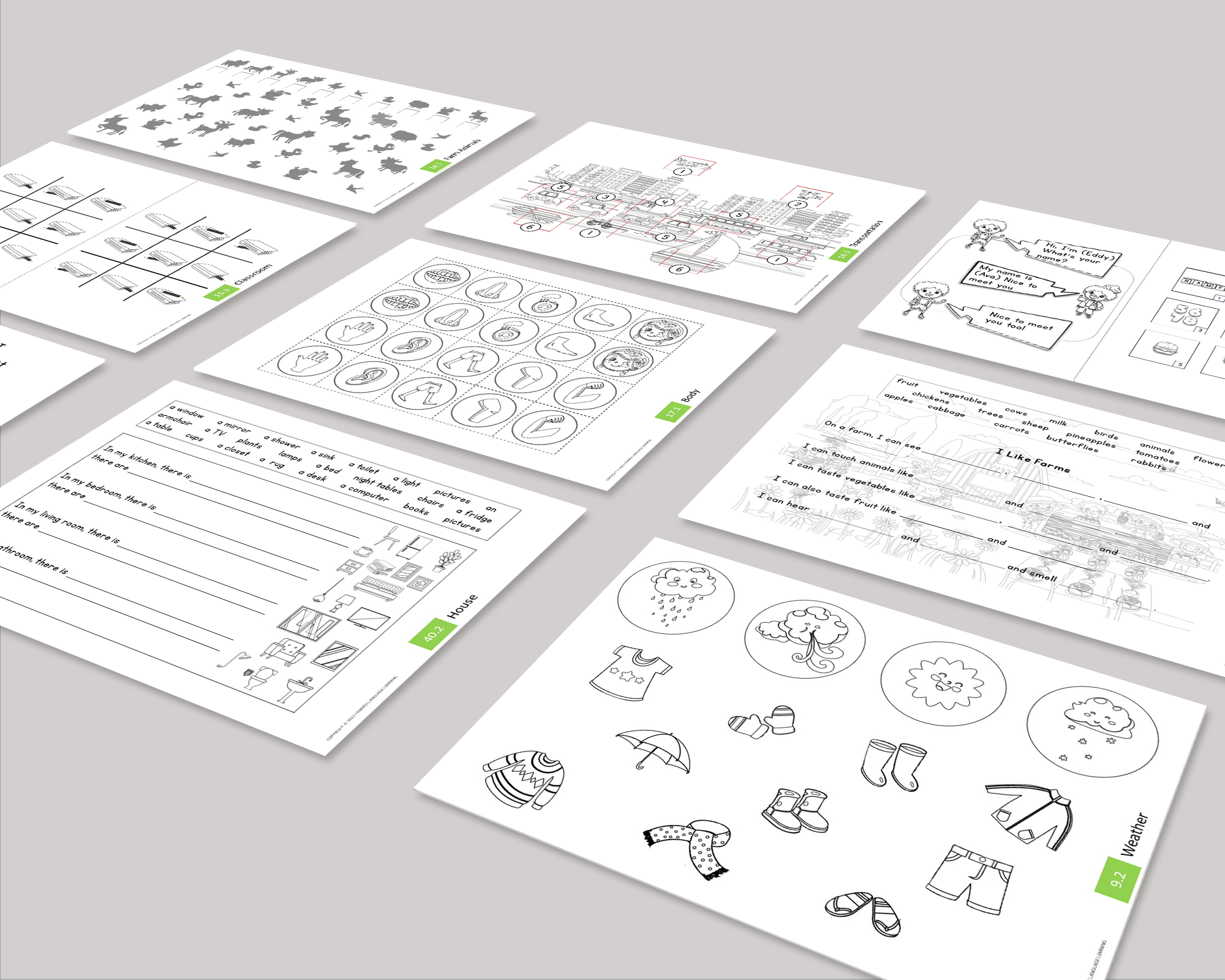 01_mockup mixed worksheets BW